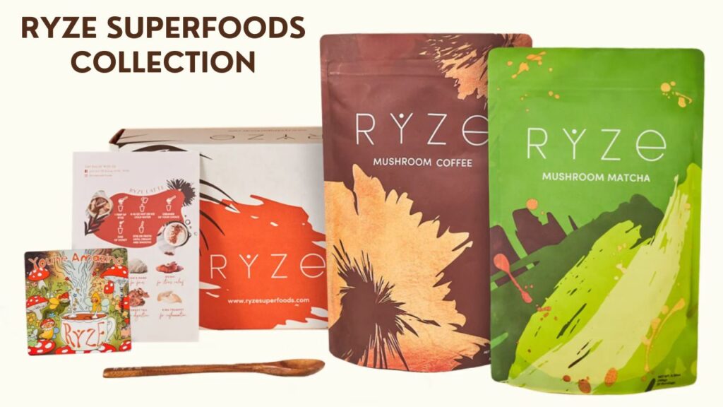 Ryze Superfoods Collection of Mushroom Coffee, Matcha & Benefits